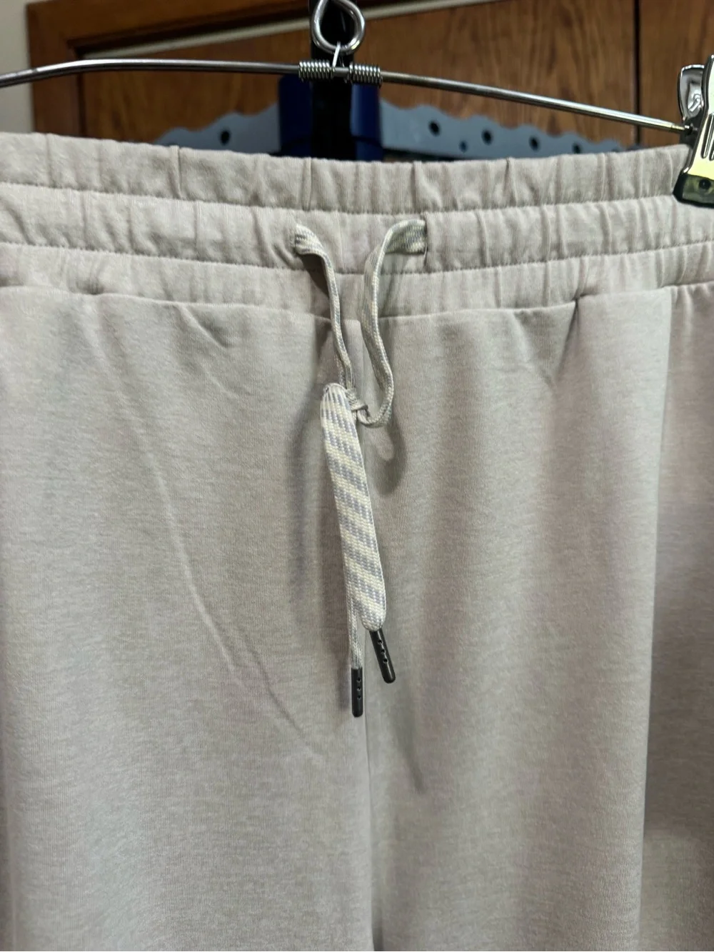 Vuori Wide Leg Drawstring Lounge Pants in Cream